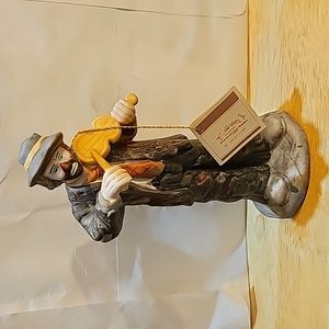 Clown Emmett Kelly Jr Sad Hobo Figurine 8 inches Playing Fiddle Violin F…